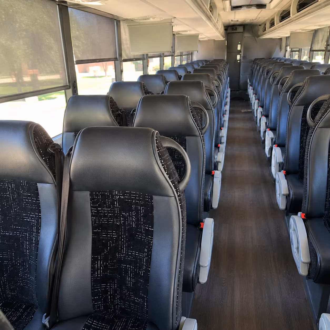 flower mound charter bus services interior