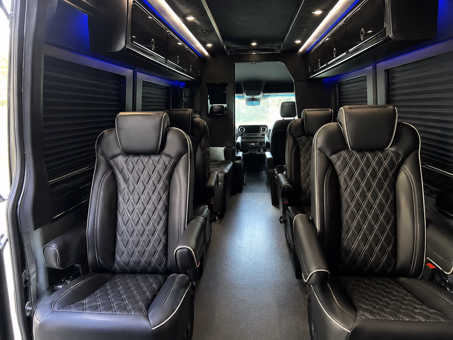 get the bridal party to the venue in style with a flower mound sprinter or party bus